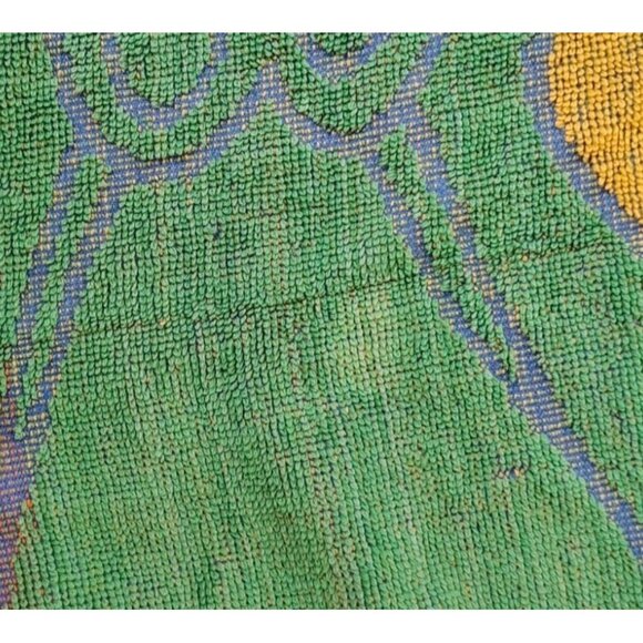 Vintage Cecil Saydah Funny Frogs Beach Towel, 100% Cotton, Kitsch Fun Striped - Picture 4 of 6